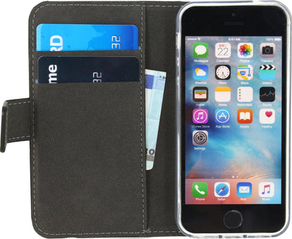 Mobilize Classic Gelly Wallet Book Case Apple Iphone 5/5S/Se Black