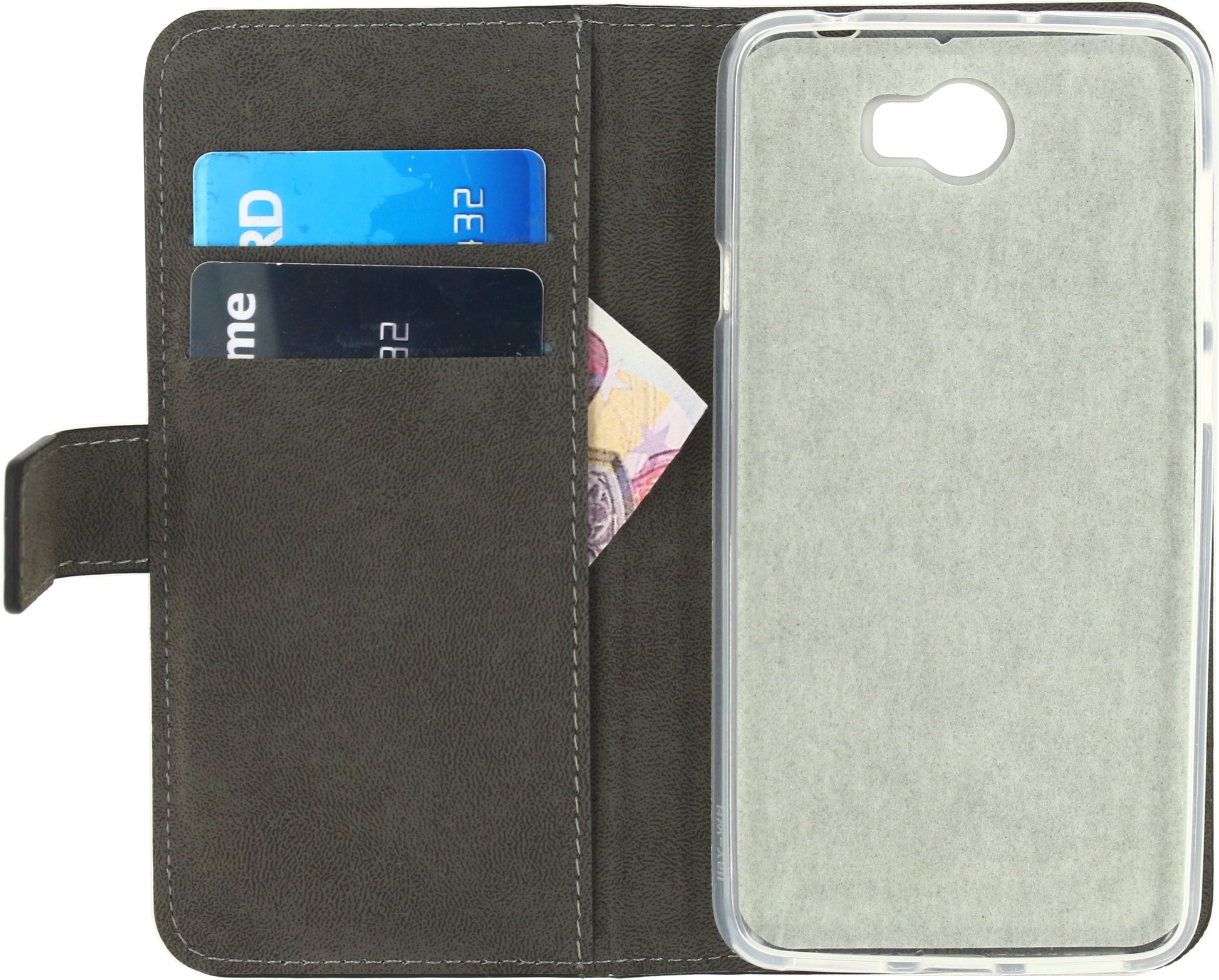 Mobilize Classic Gelly Wallet Book Case Huawei Y5 Ii/Y6 Ii Compact Black