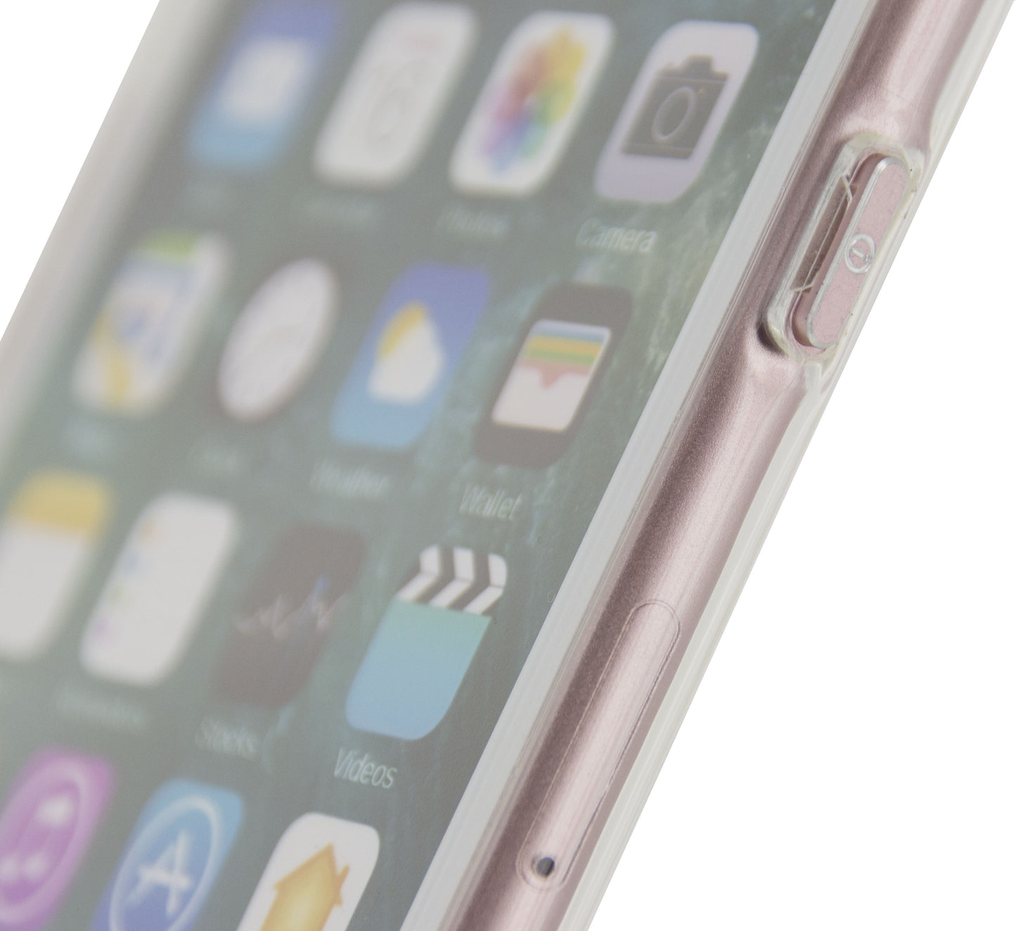Mobilize Deluxe Gelly Case Apple Iphone 6/6S Clear Rose Gold Button