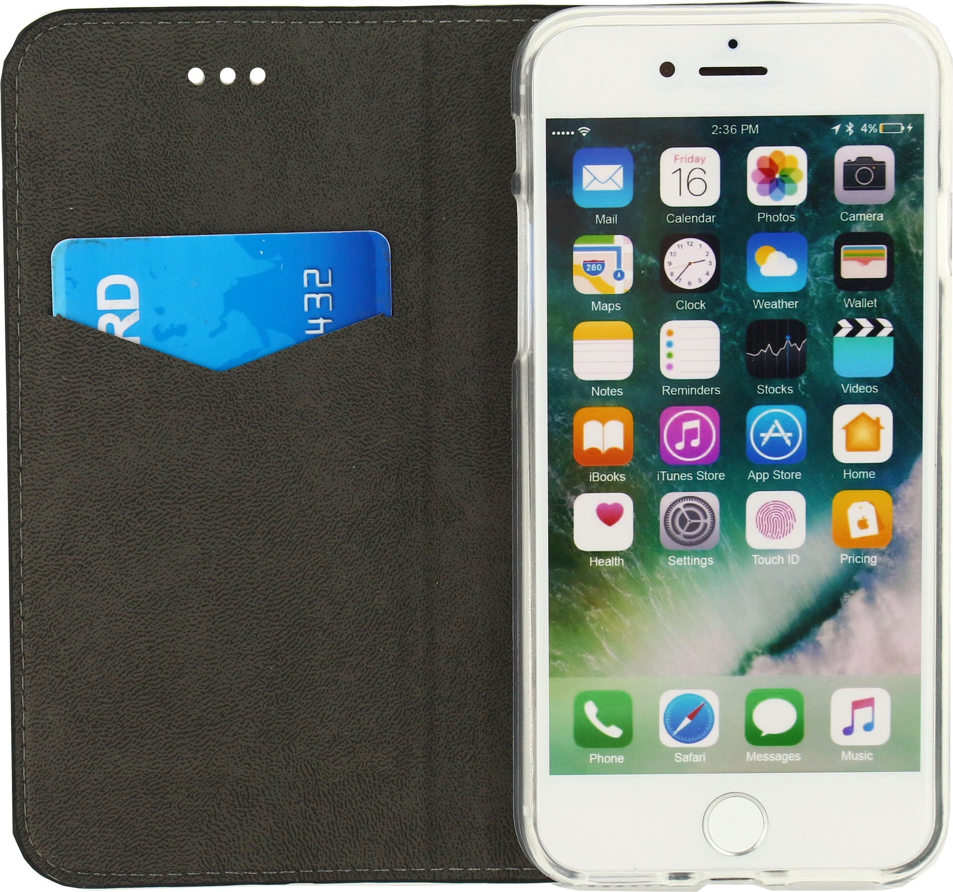 Mobilize Premium Gelly Book Case Apple Iphone 6/6S/7/8/Se (2020/2022) Black