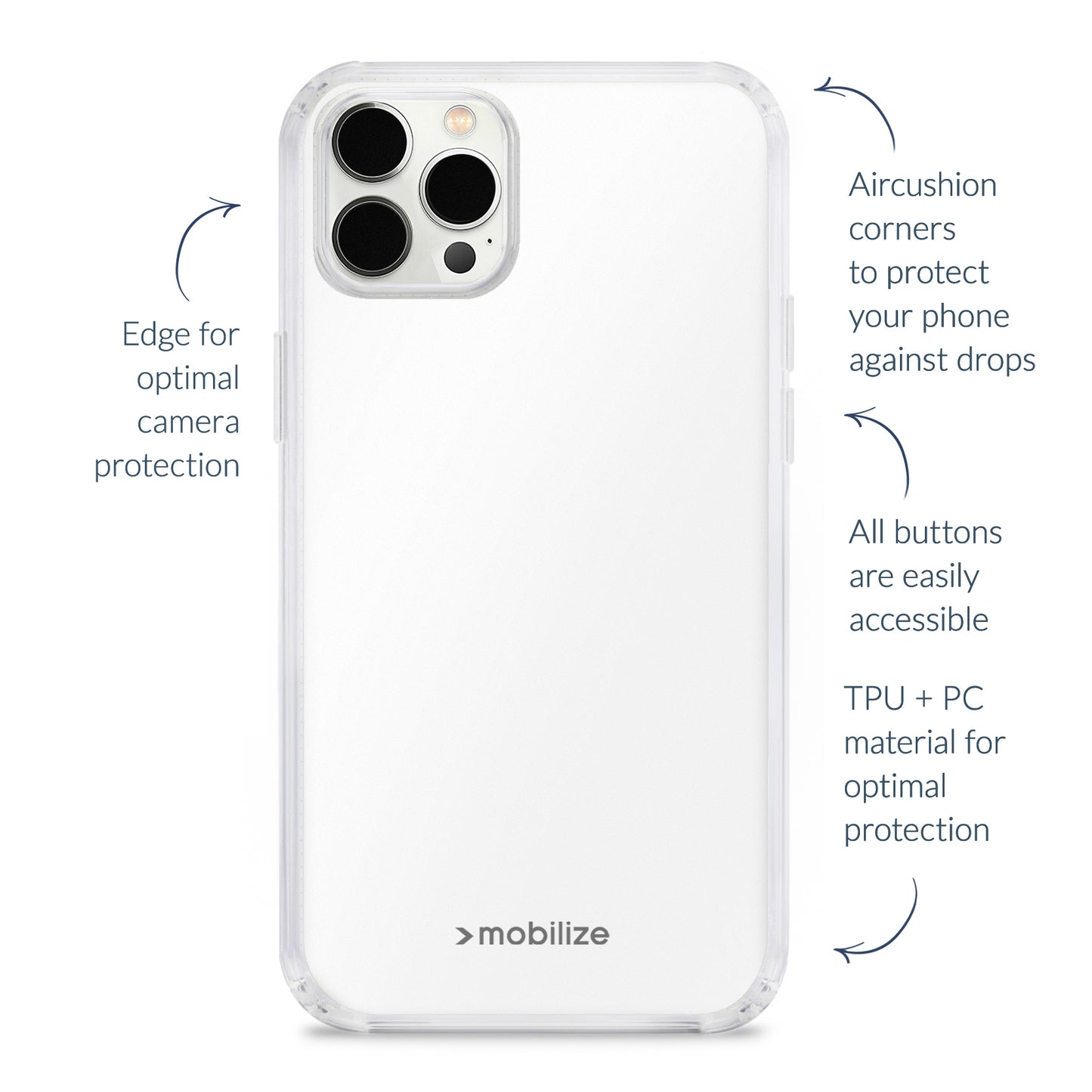 Mobilize Slim Naked Protection Case Apple Iphone 7/8/Se (2020/2022) Grey/Transparant
