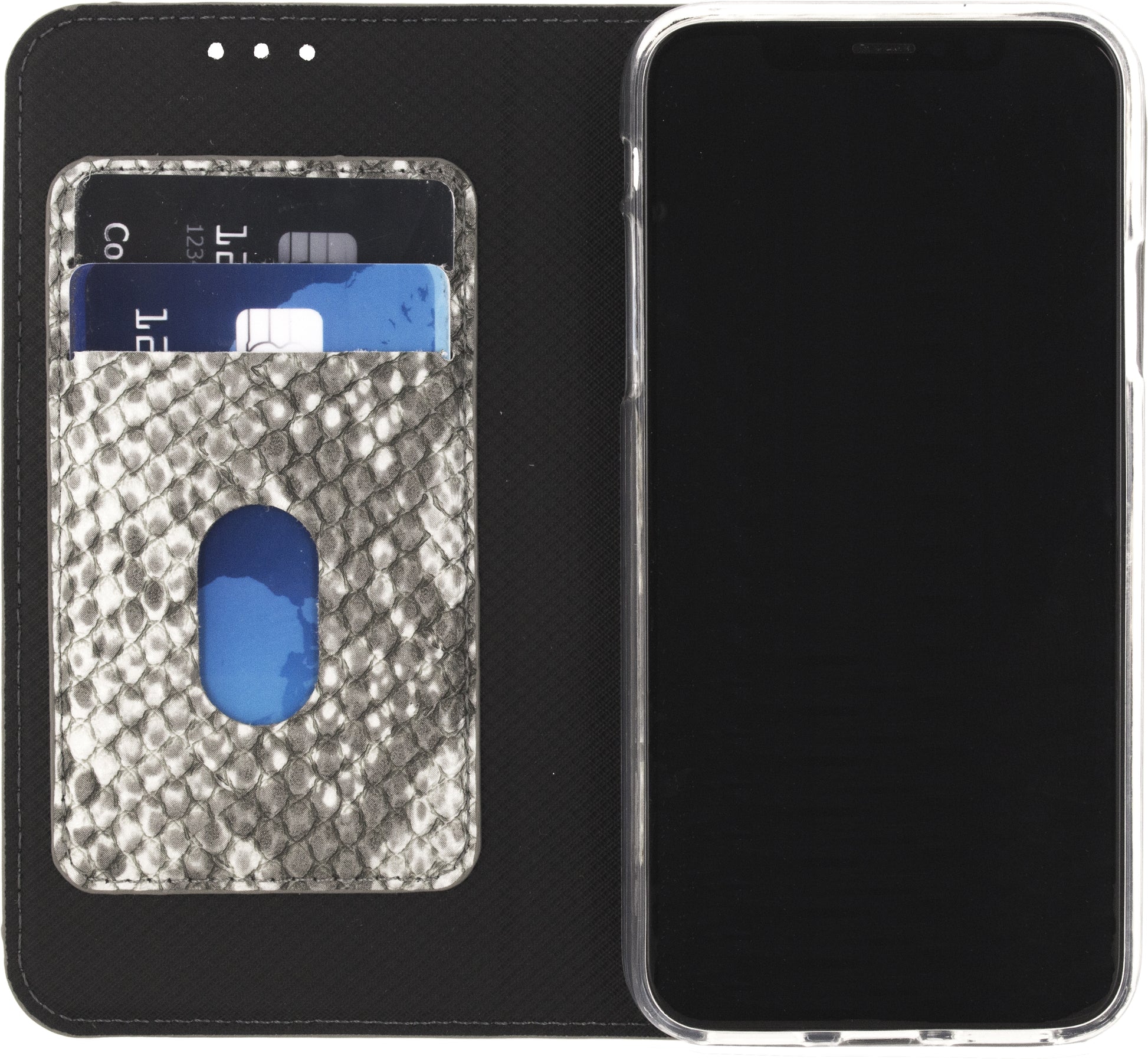 Mobilize Special Premium Gelly Book Case Apple Iphone X/Xs Snake Black