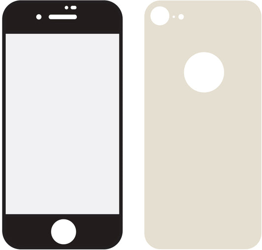 Mobilize Edge-To-Edge Glass Screen Protector Apple Iphone 8 Front And Back Pack Gold Full Glue