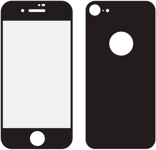Mobilize Edge-To-Edge Glass Screen Protector Apple Iphone 8 Front And Back Pack Black Full Glue