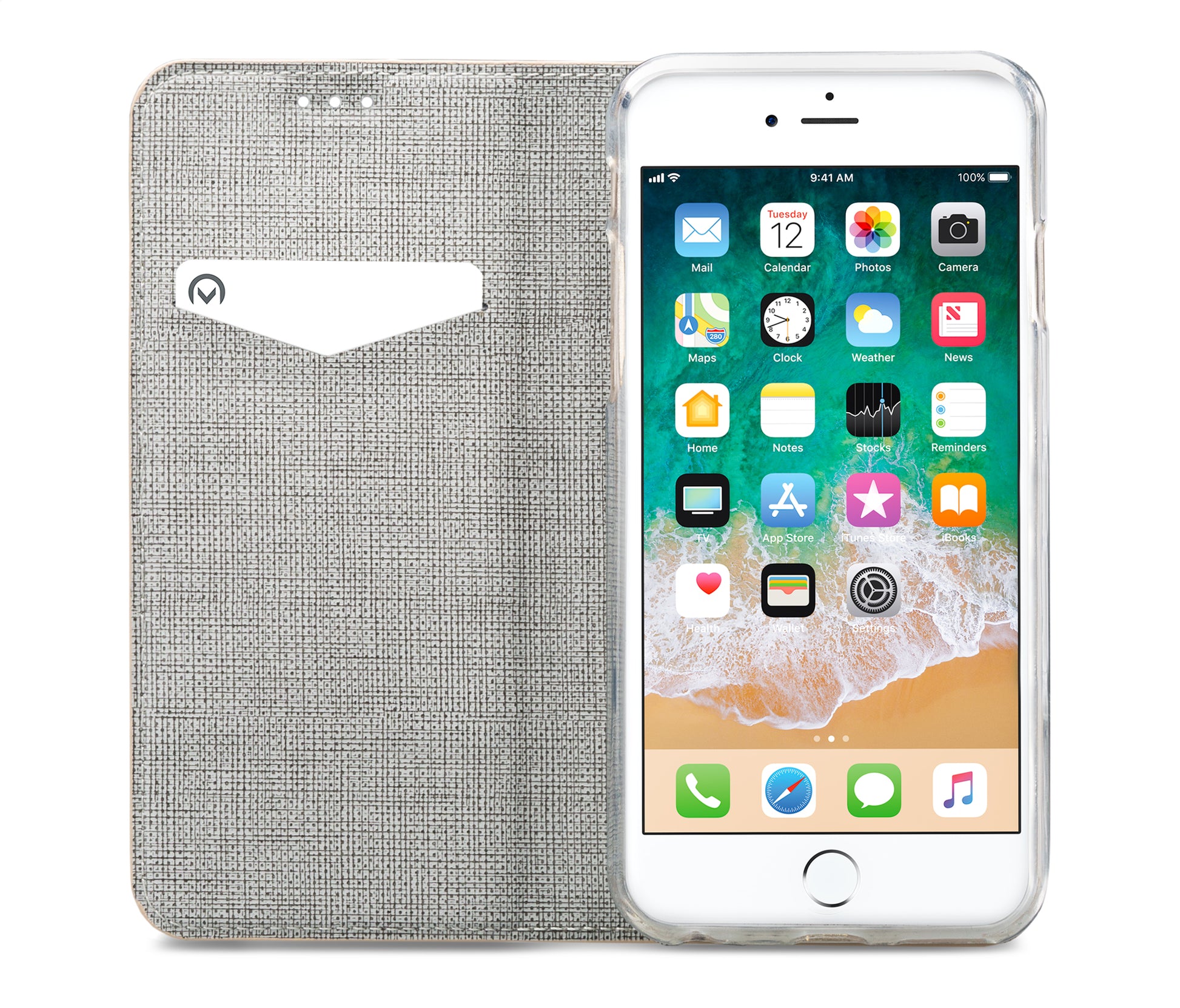 Mobilize Premium Gelly Book Case Apple Iphone 6/6S Alligator Peanut Brown