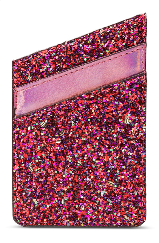 My Style Universal Sticky Card Pocket Pink Glitter
