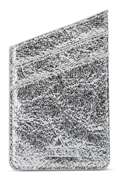 My Style Universal Sticky Card Pocket Grainy Silver