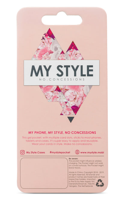 My Style Universal Sticky Card Pocket Grainy Silver