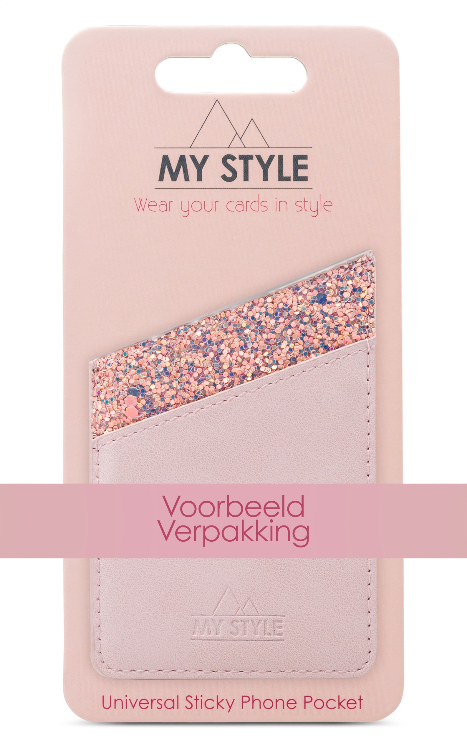 My Style Universal Sticky Card Pocket Gold Shimmer