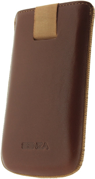 Senza Leather Slide Case Cognac Size S