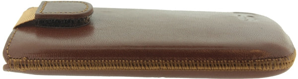 Senza Leather Slide Case Cognac Size S