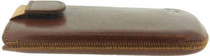 Senza Leather Slide Case Cognac Size S