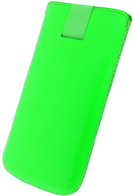 Senza Leather Slide Case Neon Green Size Xxl