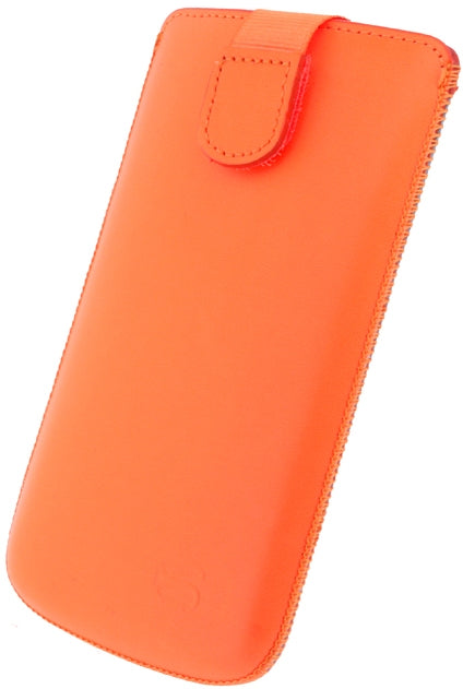 Senza Leather Slide Case Neon Orange Size Xxl