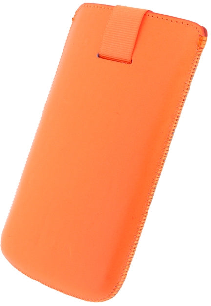 Senza Leather Slide Case Neon Orange Size Xxl