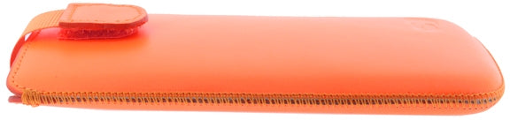 Senza Leather Slide Case Neon Orange Size Xxl