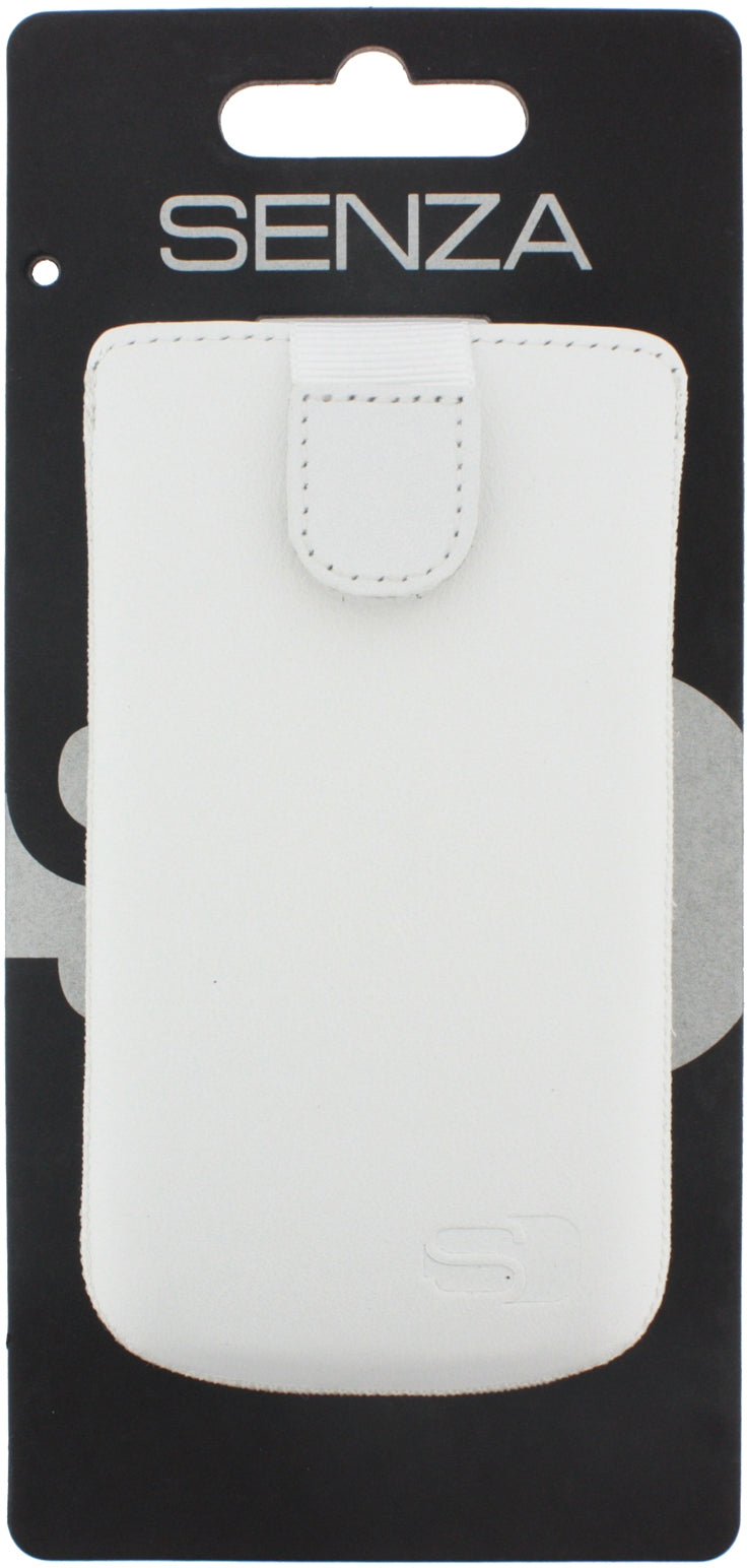 Senza Leather Slide Case White Size M
