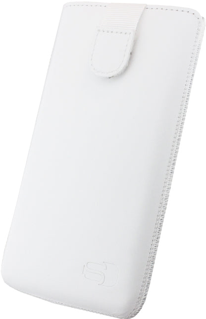 Senza Leather Slide Case White Size M