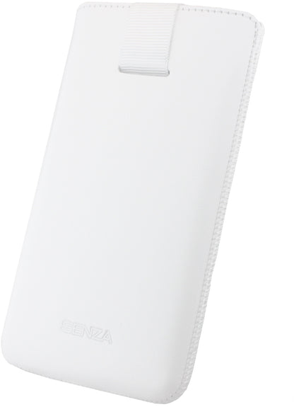 Senza Leather Slide Case White Size M
