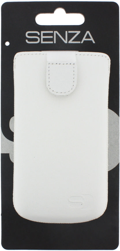 Senza Leather Slide Case White Size L