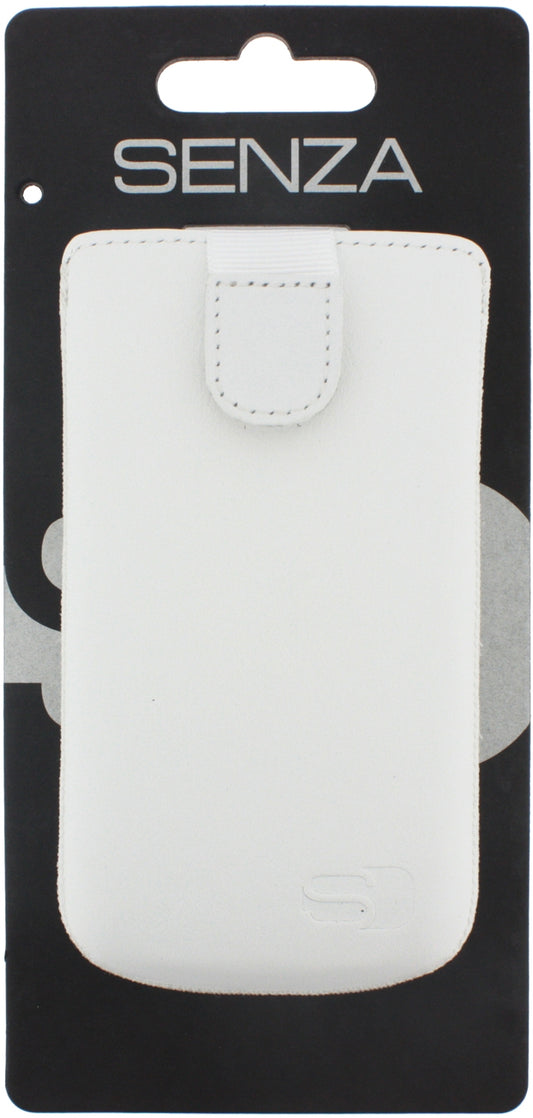Senza Leather Slide Case White Size L