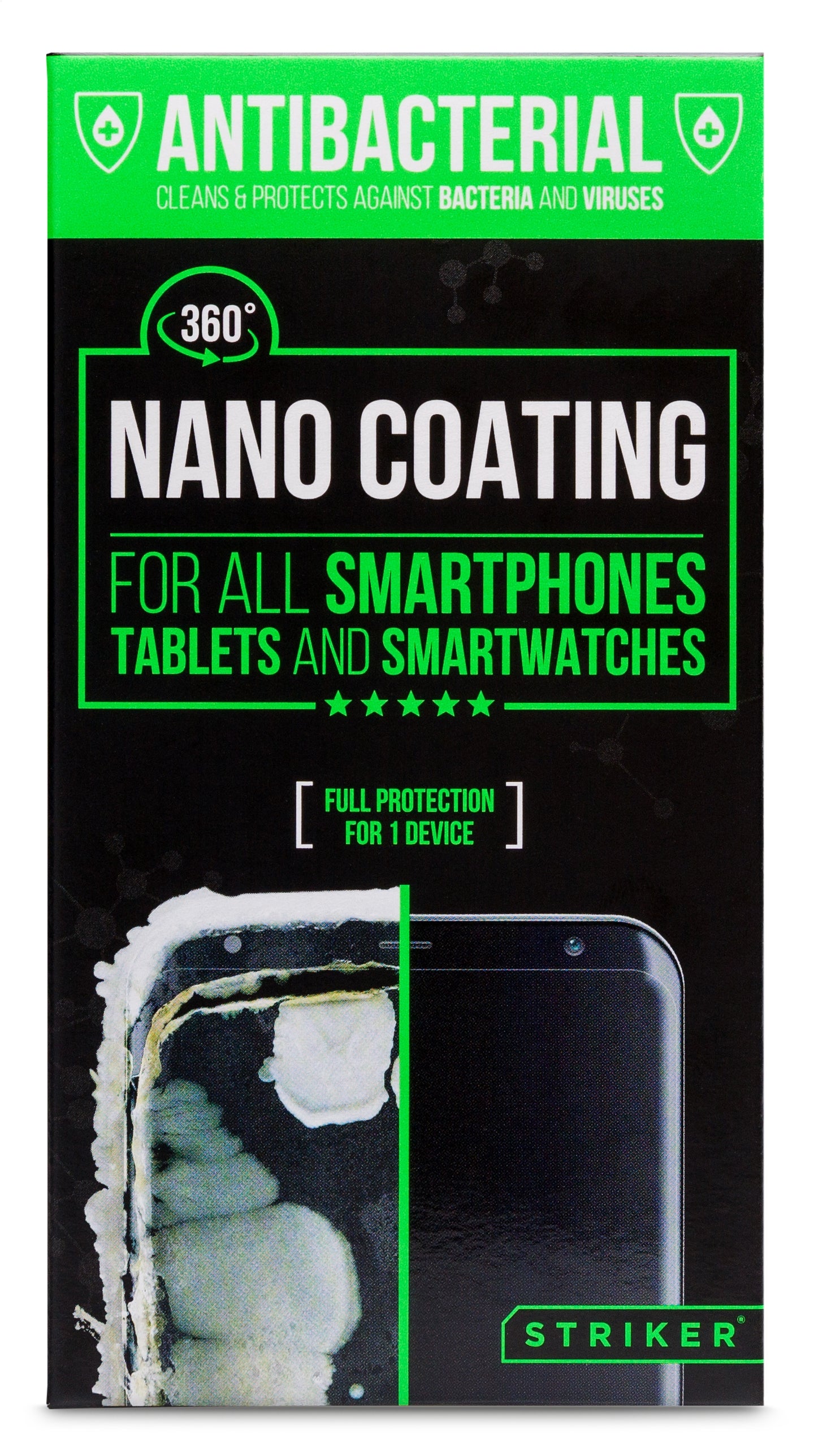 Striker Coating Antibacterial Nano Coating Voor O.a. Smartphone En Tablets