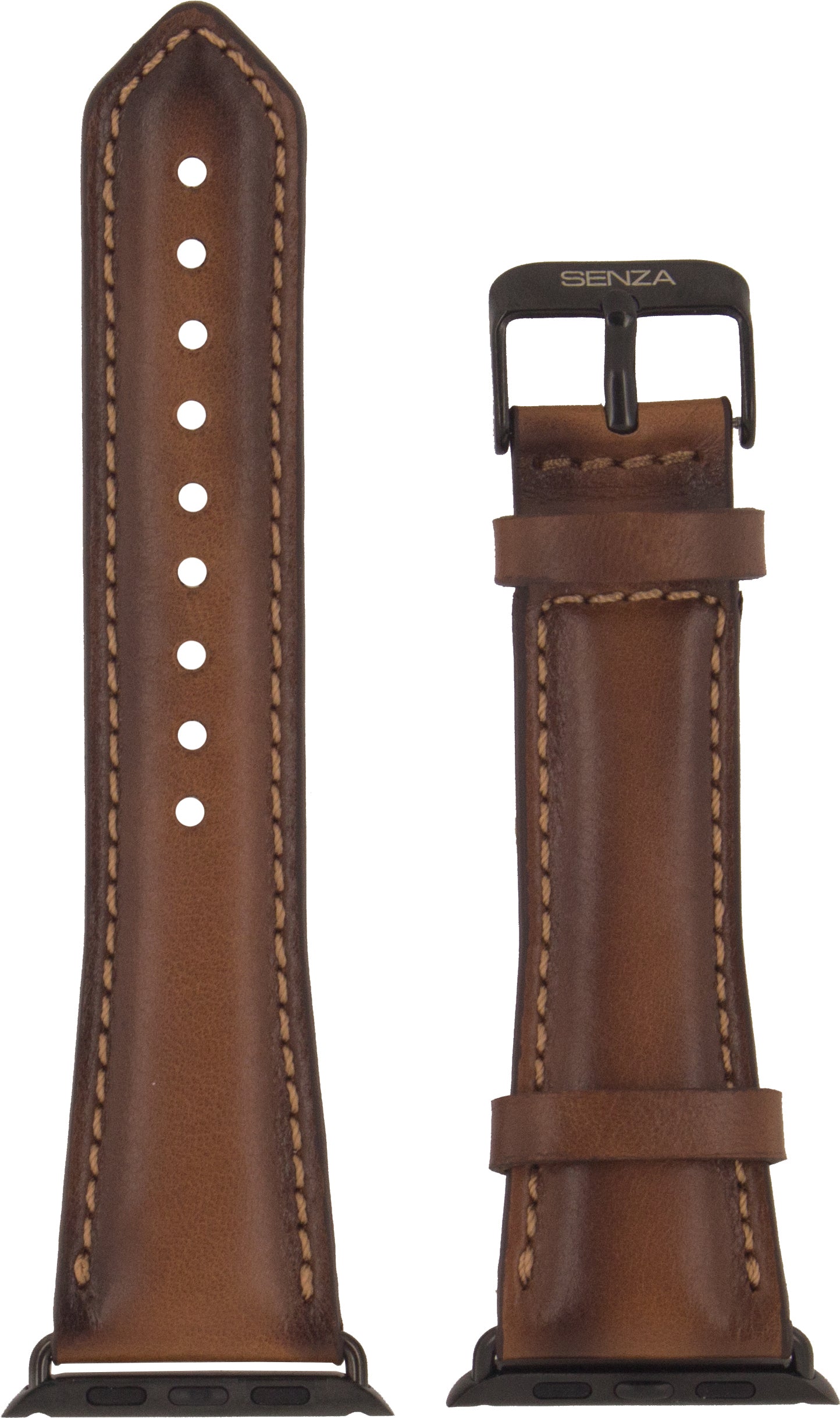 Senza Desire Leather Strap Apple Watch 42Mm Burned Cognac