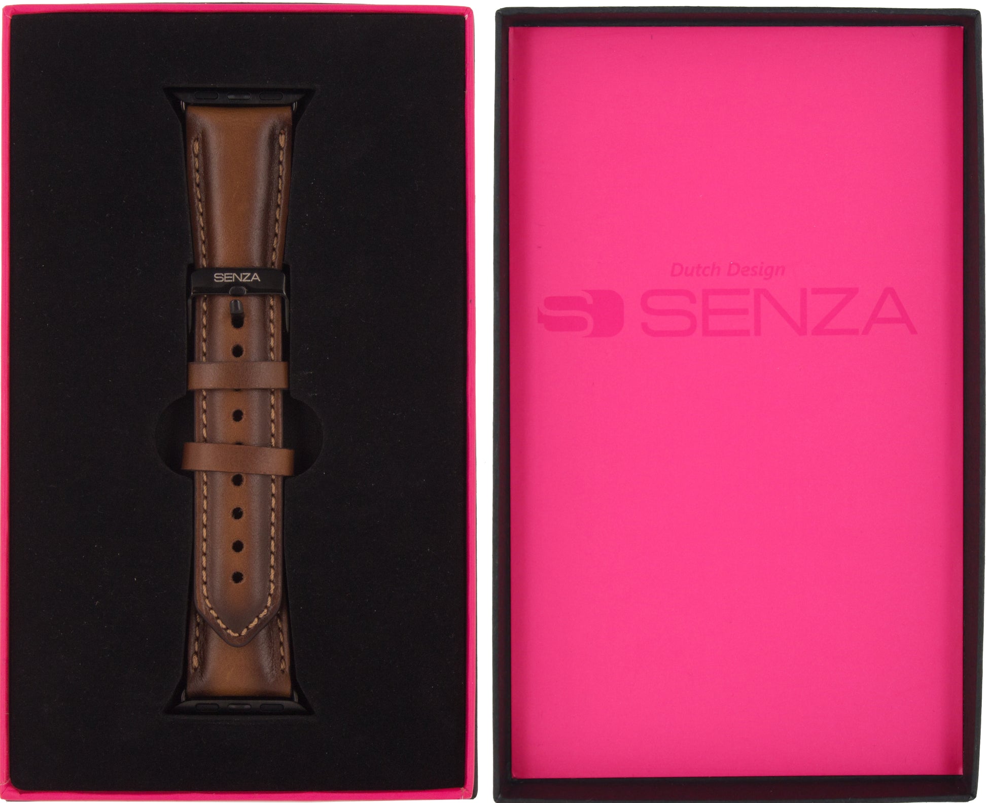 Senza Desire Leather Strap Apple Watch 42Mm Burned Cognac