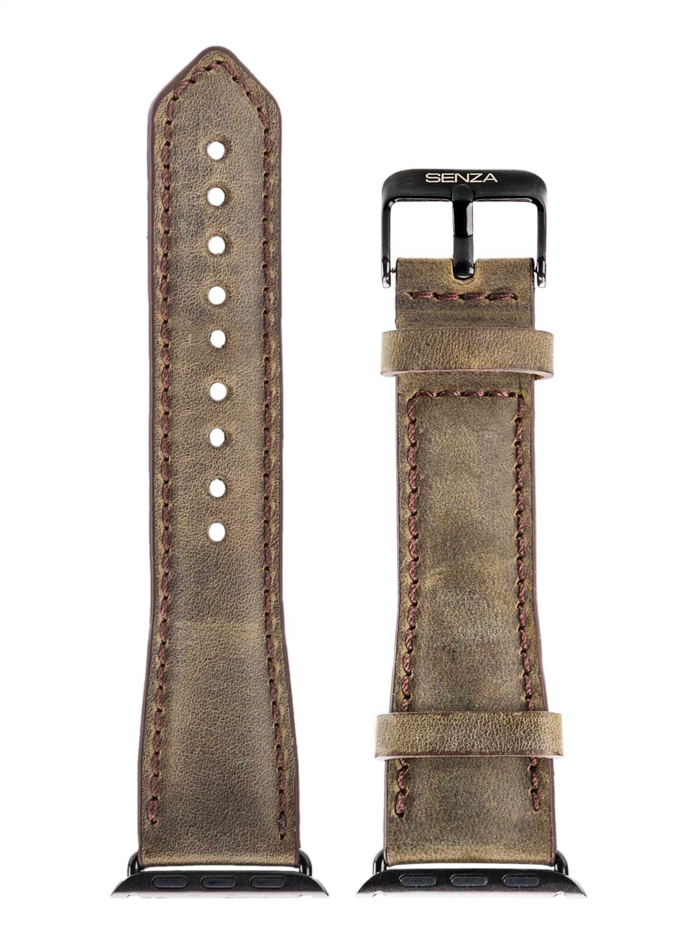 Senza Raw Leather Strap Apple Watch 38Mm Chestnut Brown