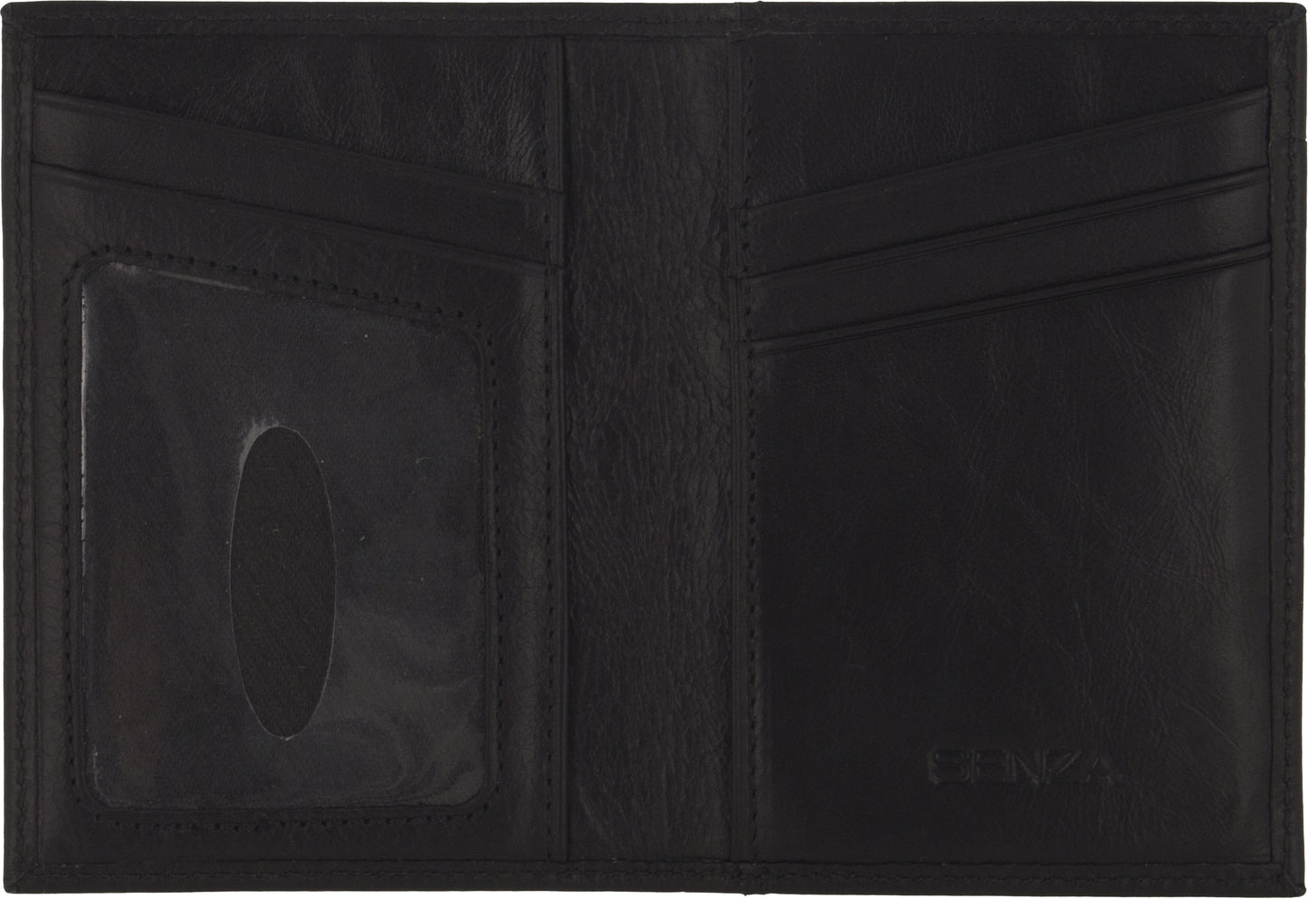 Senza Pure Leather Card Holder Deep Black
