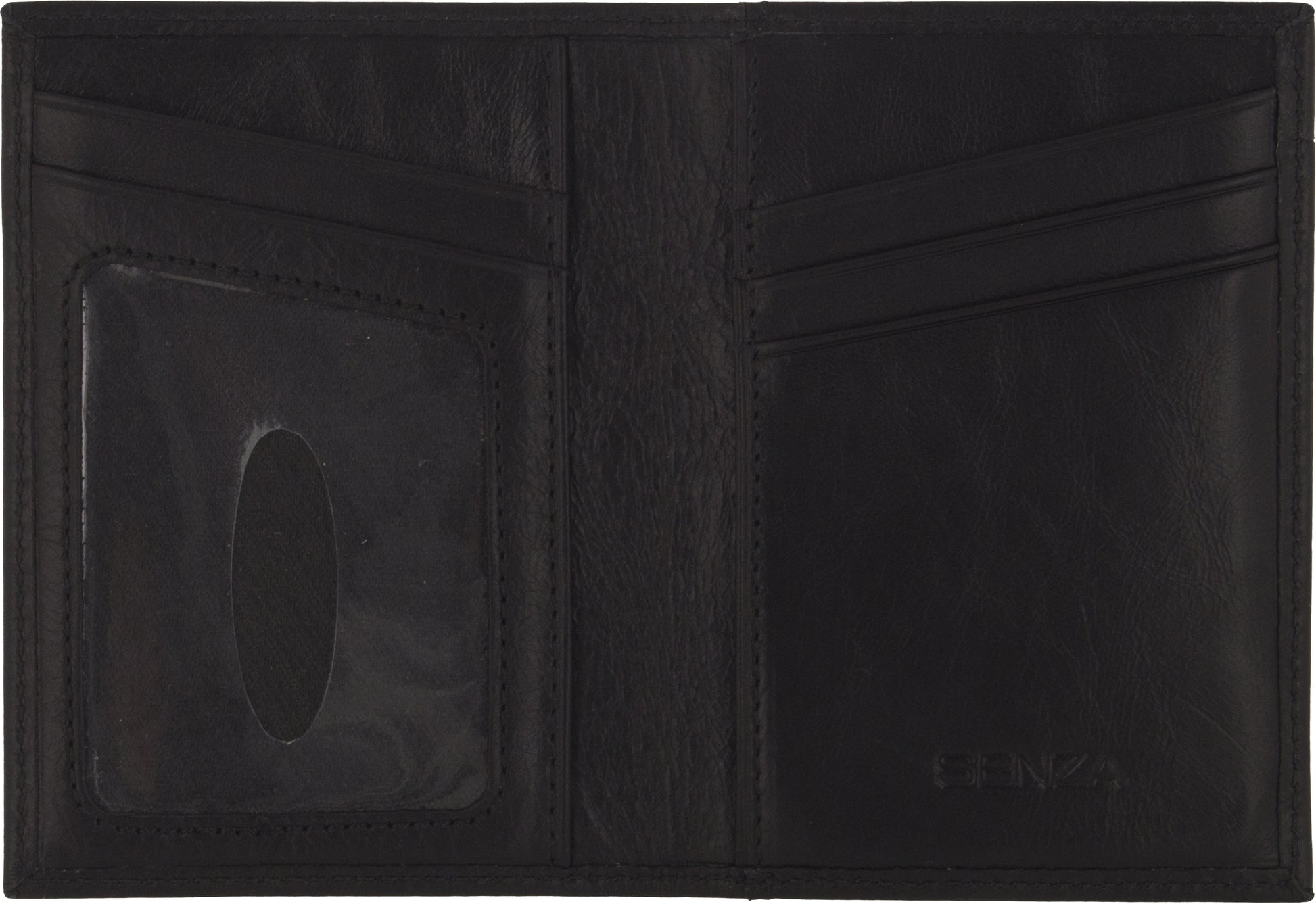 Senza Pure Leather Card Holder Deep Black