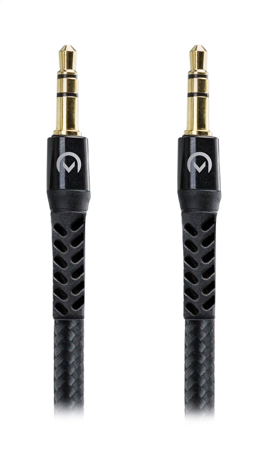 Mobilize Strong Nylon Aux Cable 1.5M Black