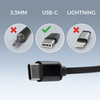 Mobilize In-Ear Stereo Headset With Remote Usb-C Black