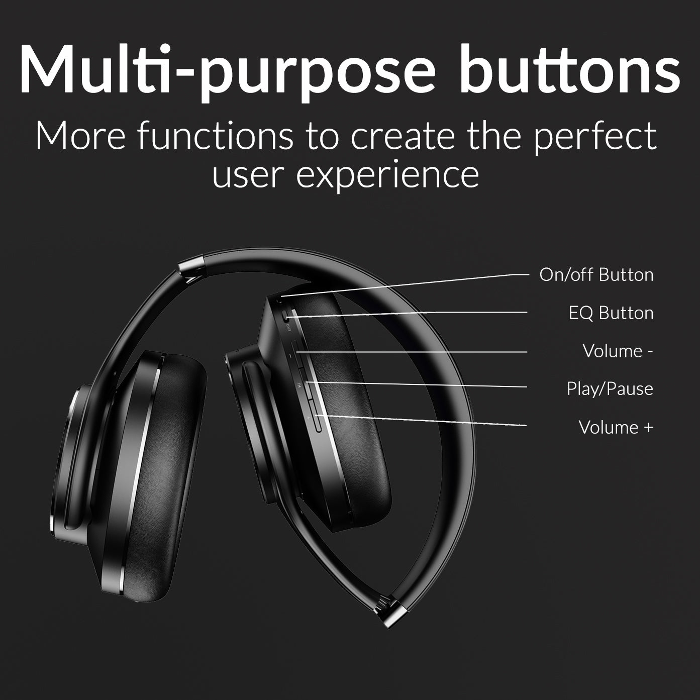 Mobilize Bluetooth Headphone With Speaker Function Black