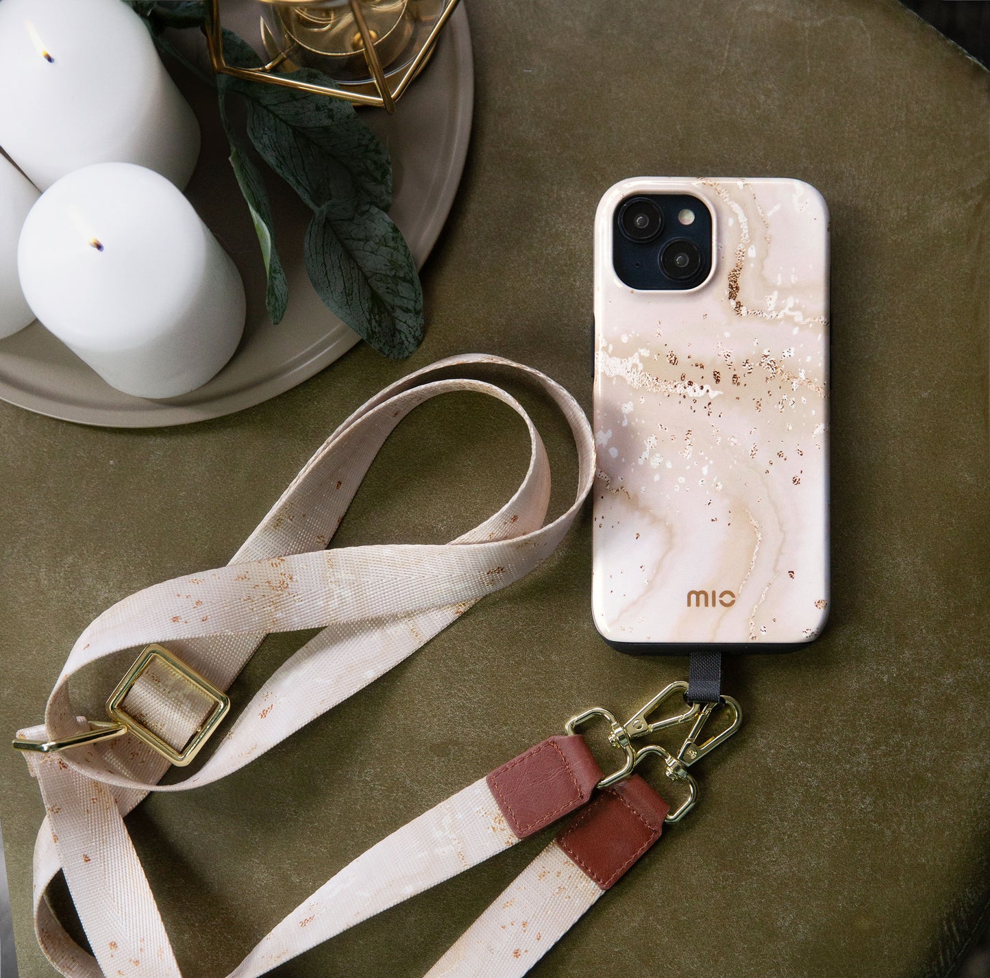 Mio By Mobilize Mio Lanyard Gold Marble