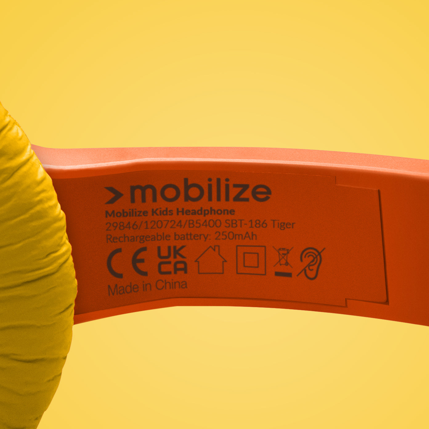 Mobilize Wireless/Wired Over Ear Kids Headphone 85Db Tiger