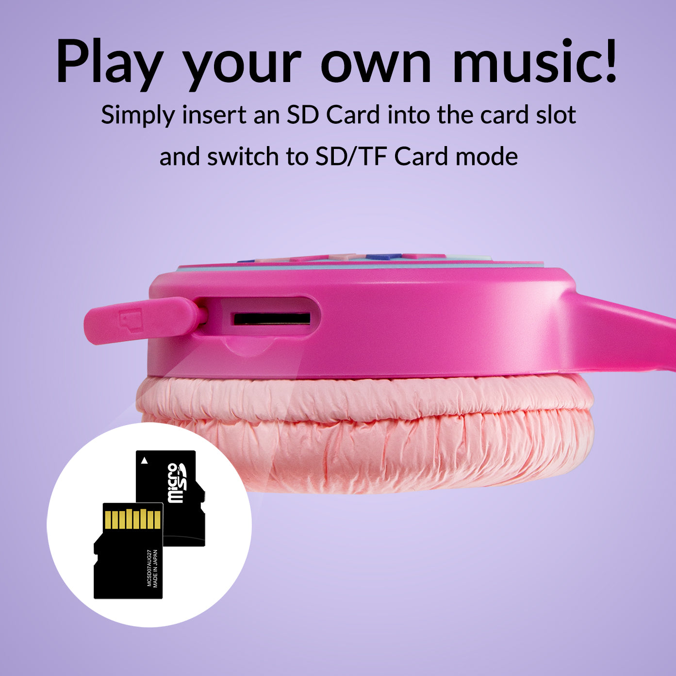 Mobilize Wireless/Wired Over Ear Kids Headphone 85Db Unicorn