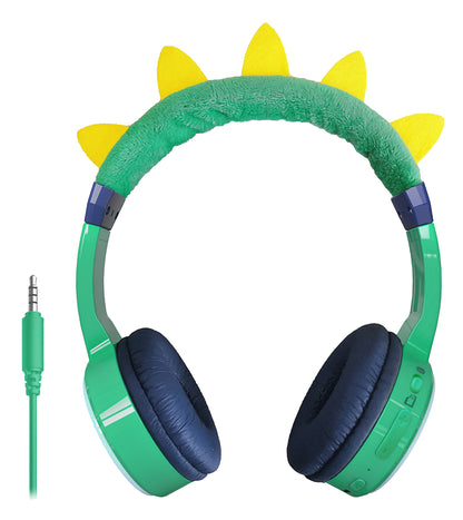Mobilize Wireless/Wired Over Ear Kids Headphone 85Db Dinosaur
