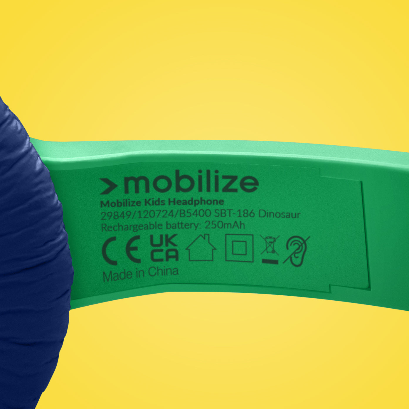 Mobilize Wireless/Wired Over Ear Kids Headphone 85Db Dinosaur
