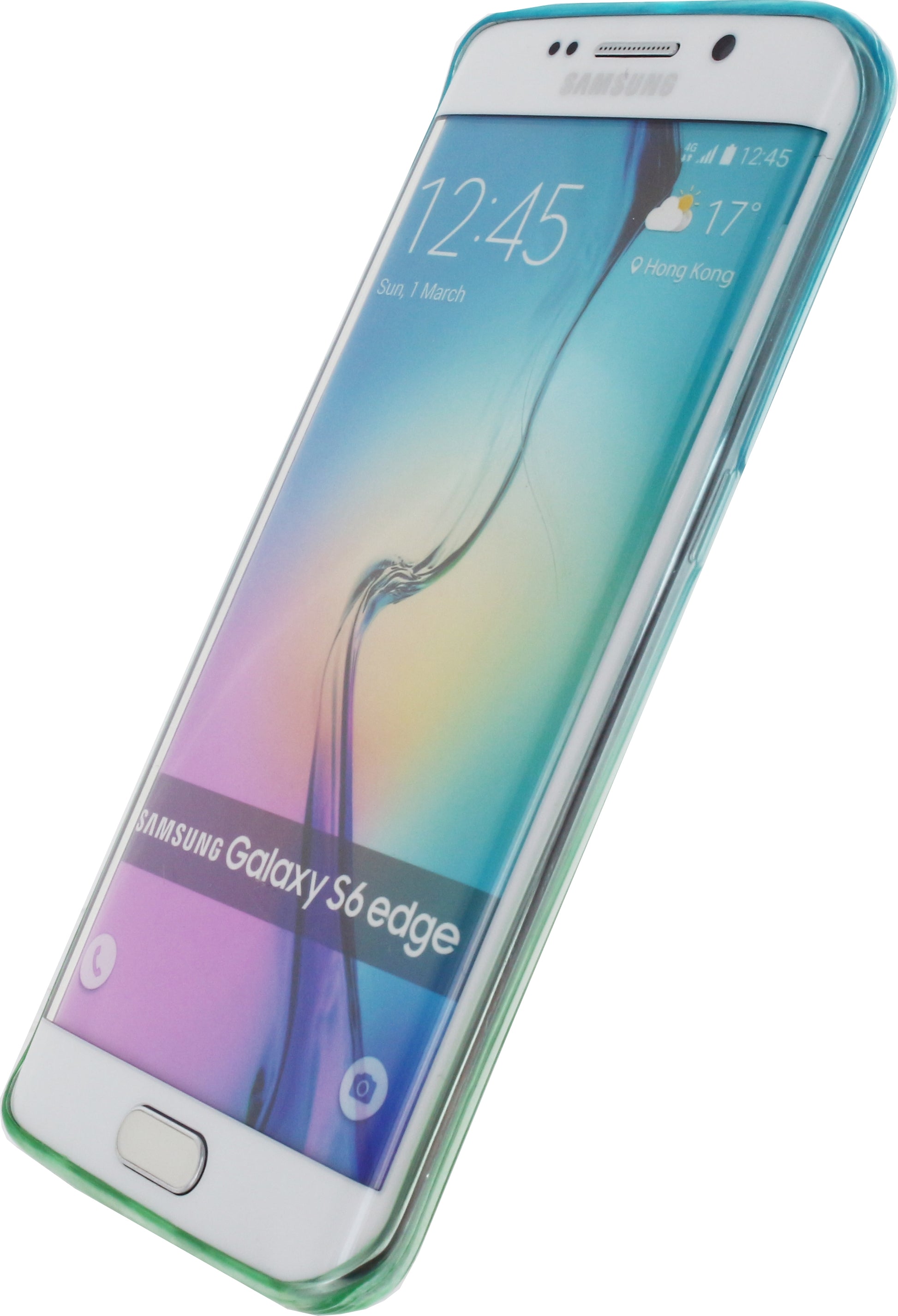 Xccess Thin Tpu Case Samsung Galaxy S6 Edge Gradual Green/Turquoise