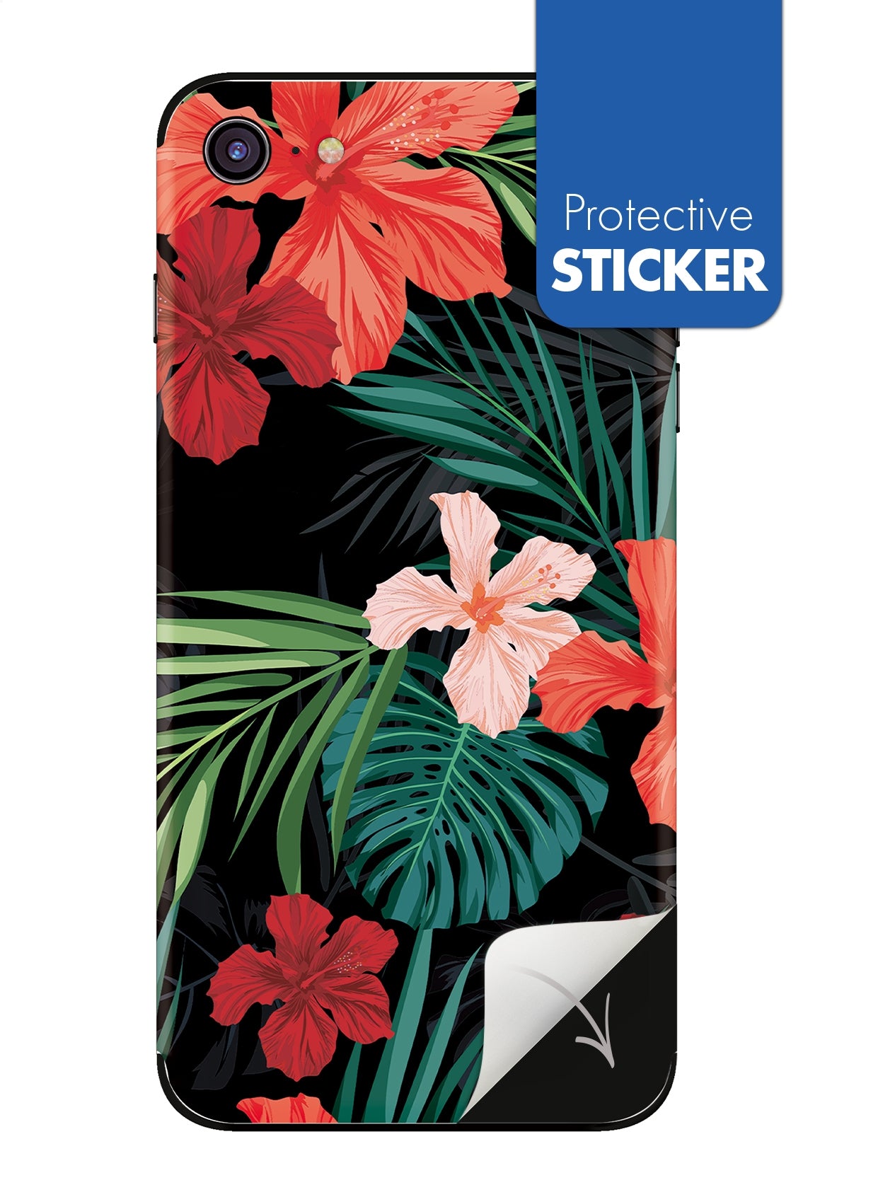 My Style Phoneskin For Apple Iphone 7/8/Se (2020/2022) Red Caribbean Flower