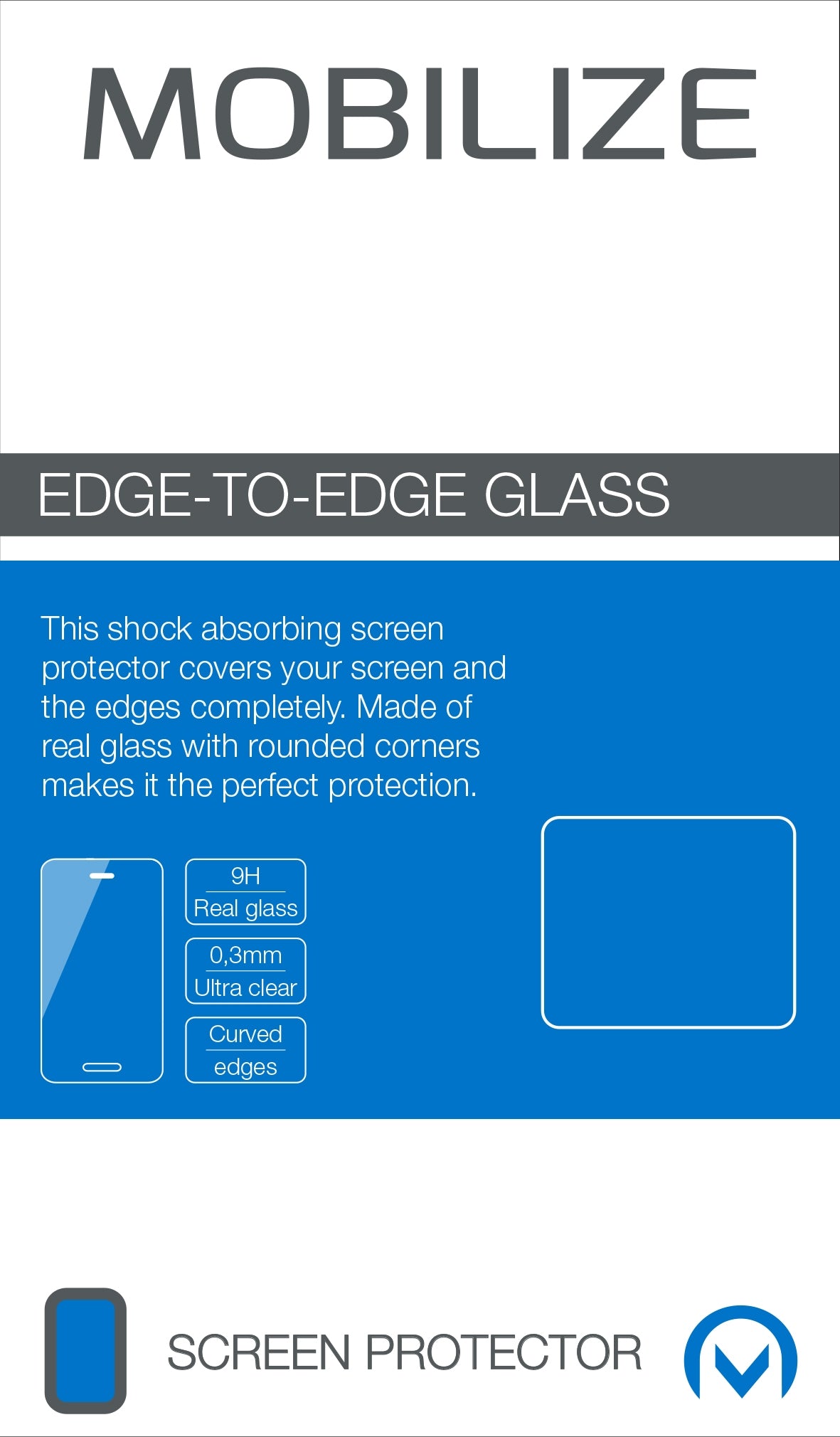 Mobilize Edge-To-Edge Glass Screen Protector Apple Iphone 12 Mini Black Full Glue
