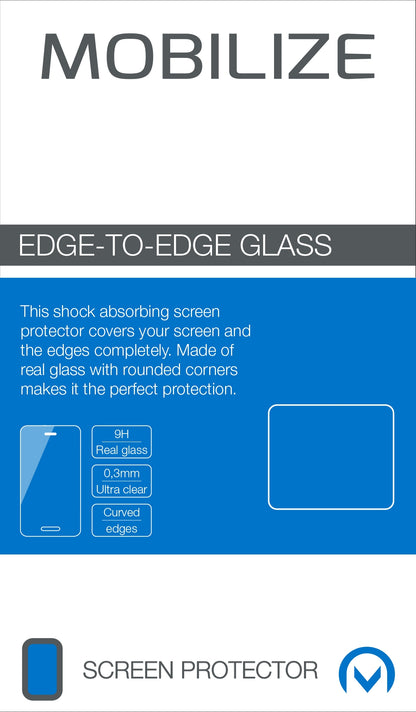 Mobilize Edge-To-Edge Glass Screen Protector Apple Iphone 12/12 Pro Black Full Glue