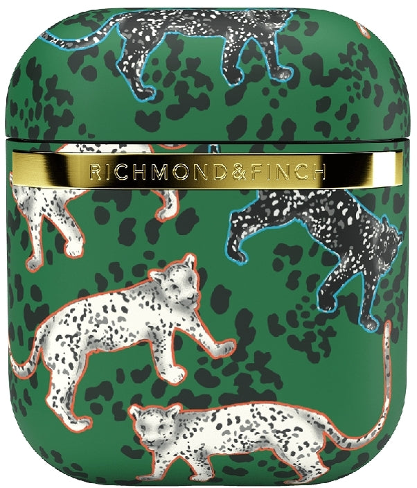 Richmond & Finch Freedom Series Apple Airpod Green Leopard/Gold