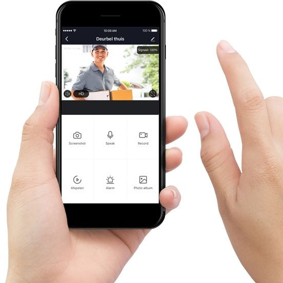 Alecto Smart Wifi Doorbell With Camera Black