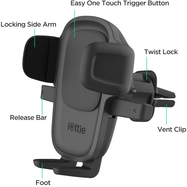 Iottie Easy One Touch 5 Air Vent Mount Black