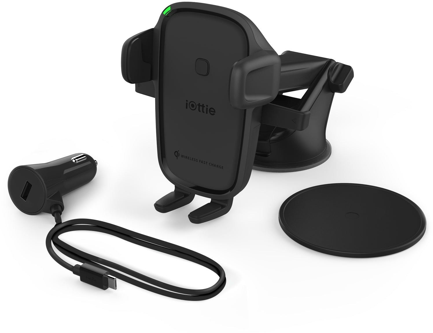 Iottie Easy One Touch Wireless 2 Dash/Windshield Mount 7.5W/10W Black