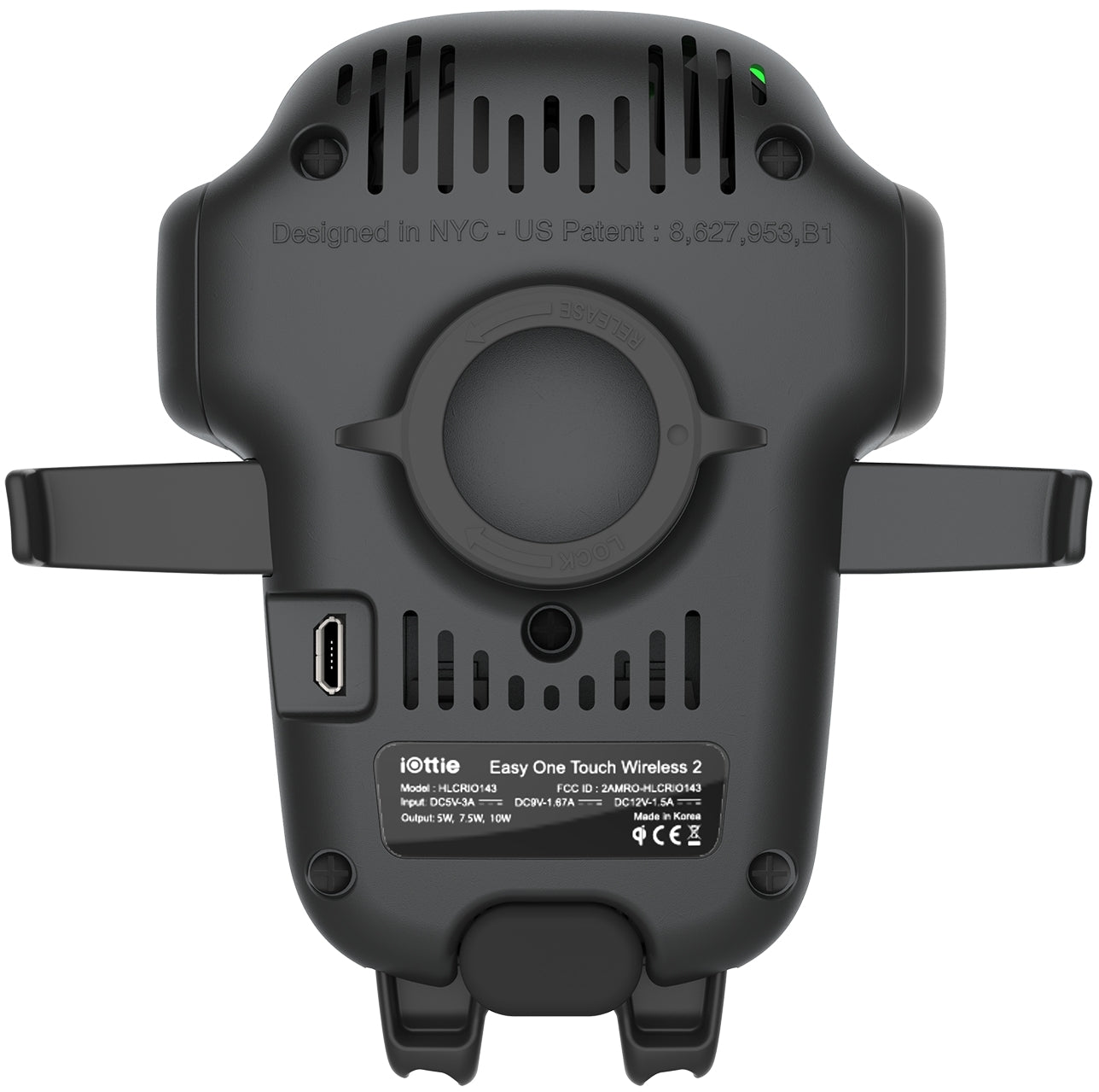 Iottie Easy One Touch Wireless 2 Dash/Windshield Mount 7.5W/10W Black