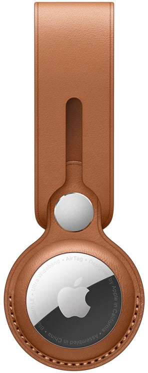 Apple Mx4A2Zm/A Apple Airtag Leather Loop Saddle Brown