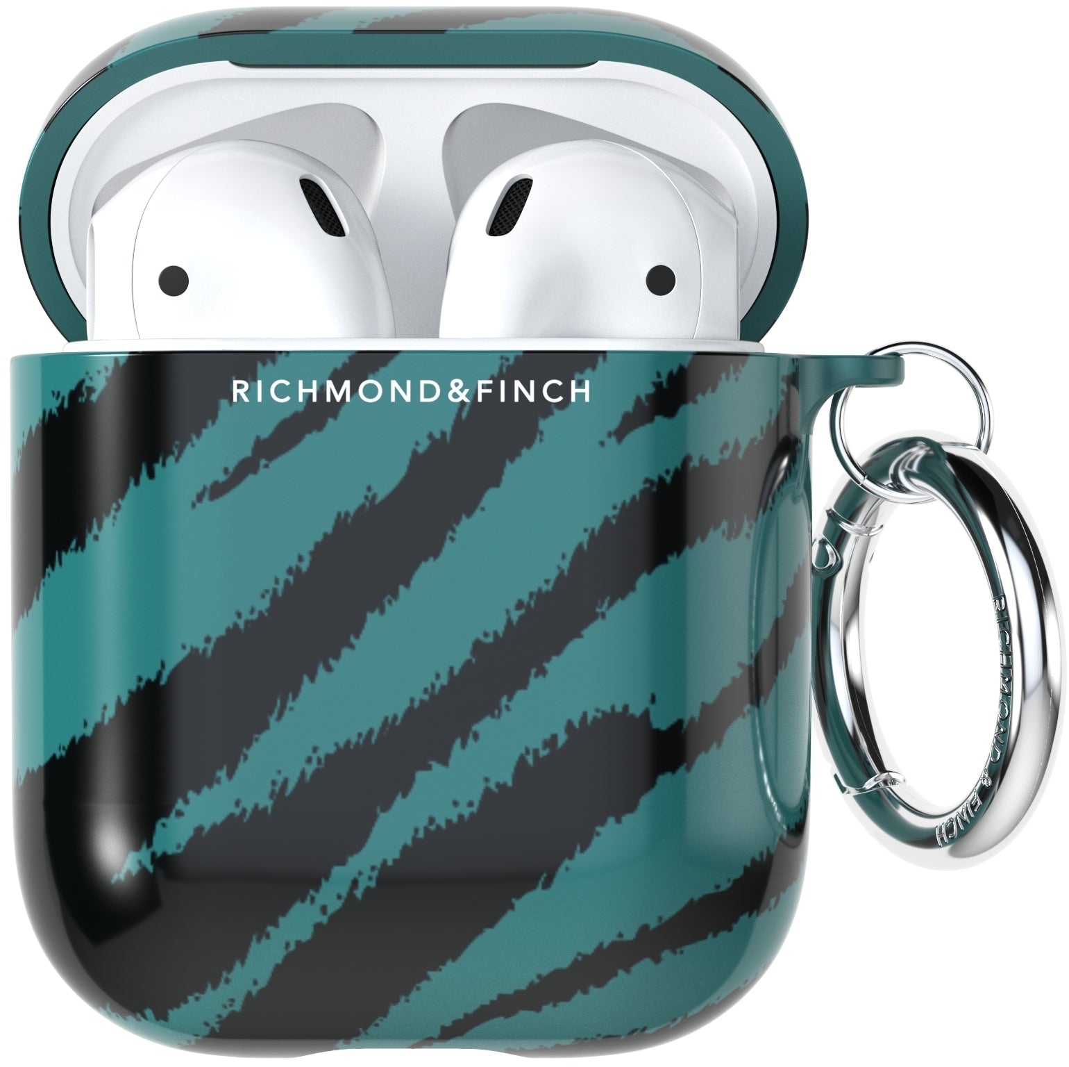Richmond & Finch Freedom Series Apple Airpod Emerald Zebra